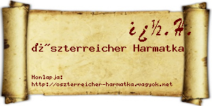 Öszterreicher Harmatka névjegykártya